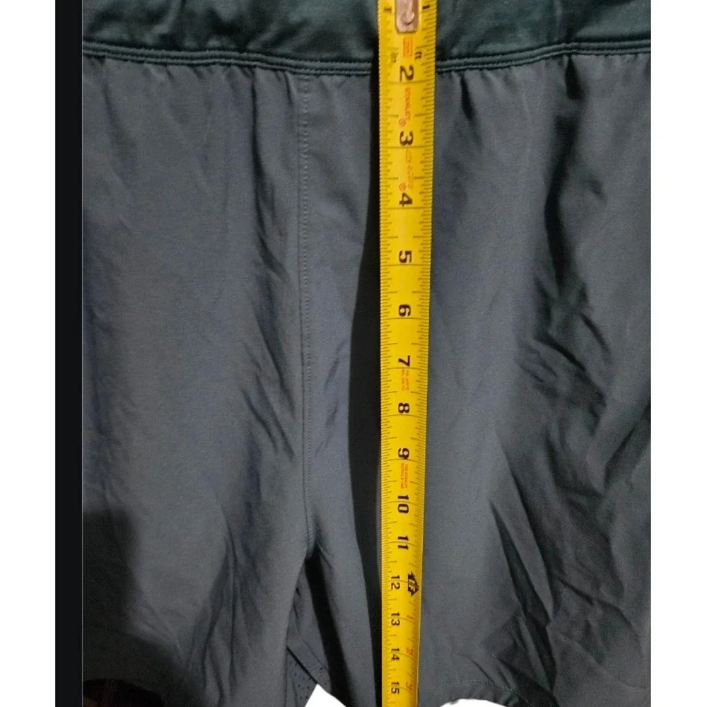 Under Armour Mens 3XL Stretch Woven Running Shorts Teal Zip Pocket‎ Performance